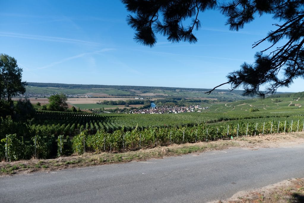 Village de la vallée de la Marne vue de Hautvilliers
